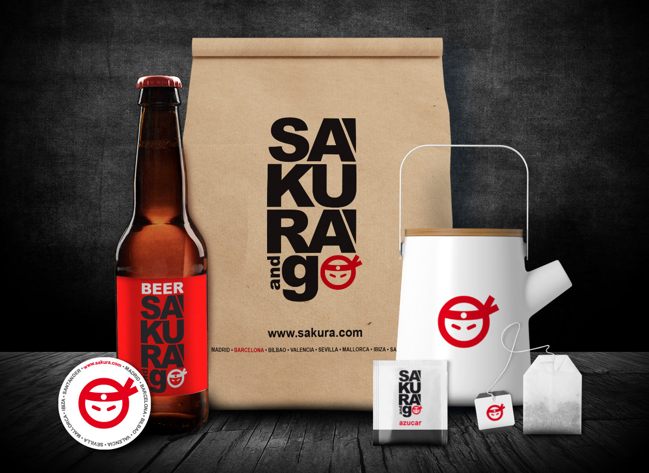 Merchandising y aplicación de la imagen de Sakura and Go