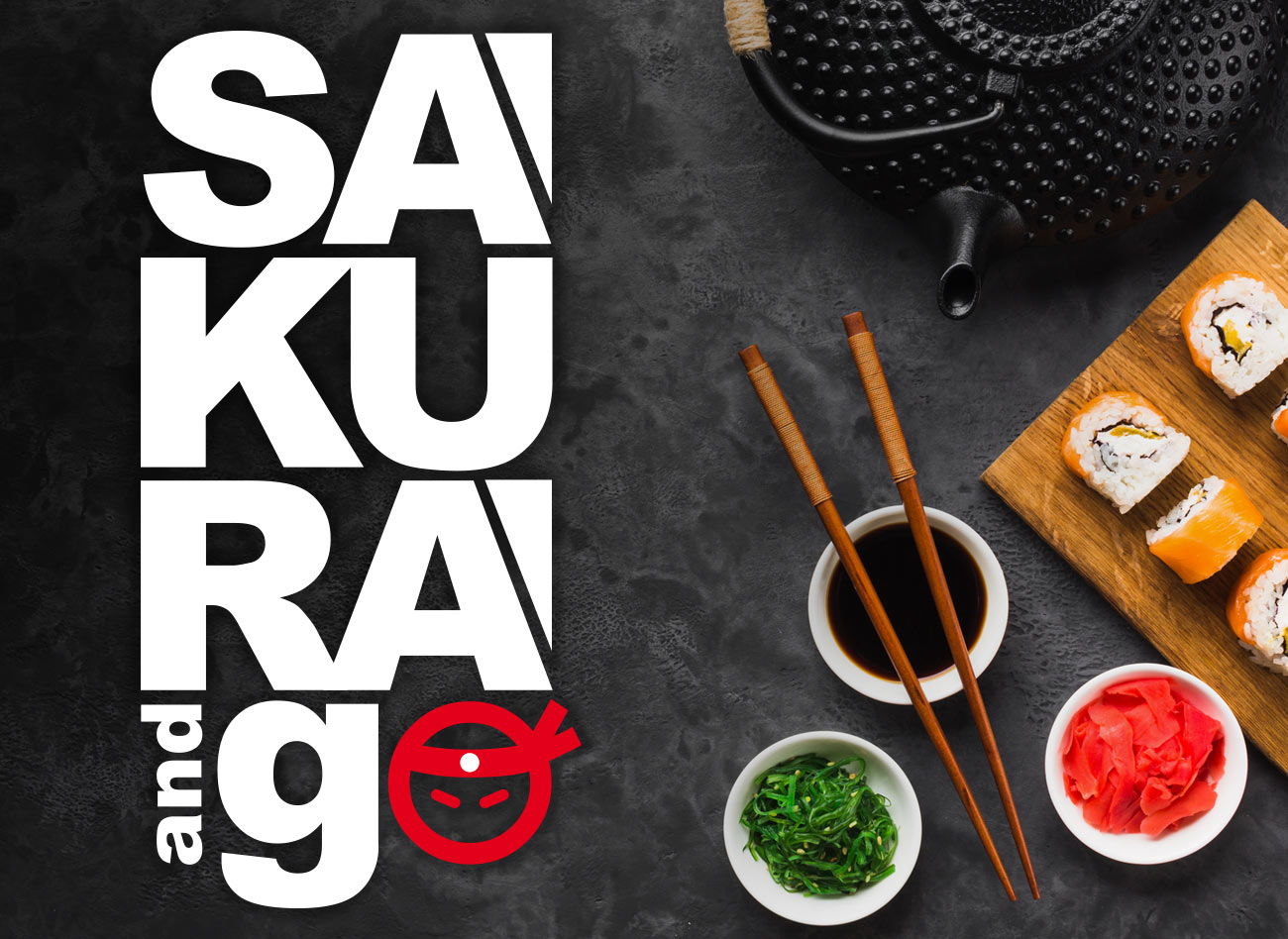 Logotipo e imagen gráfica de Sakura and Go